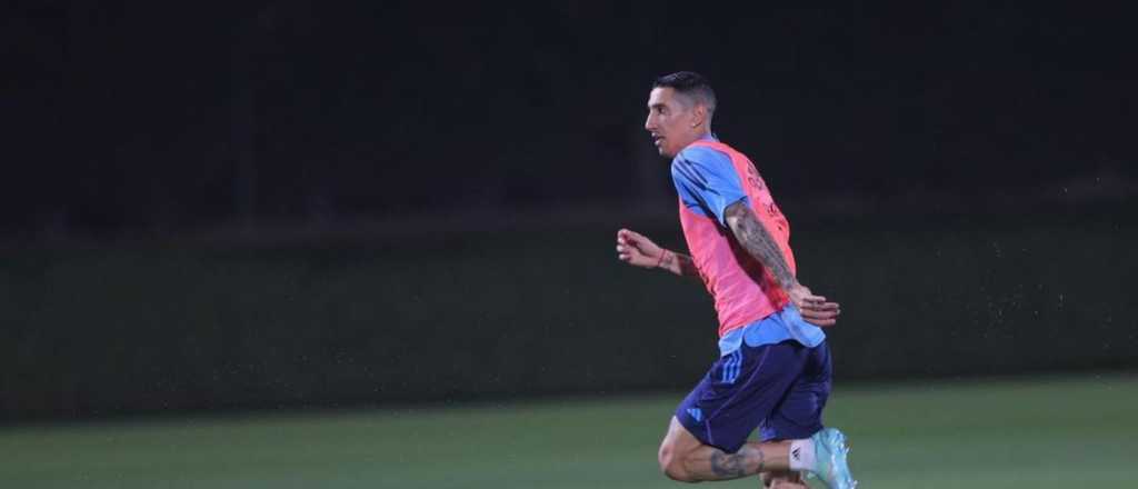 Di Mar&iacute;a, el &uacute;nico que se entren&oacute; en el d&iacute;a libre de la Selecci&oacute;n Argentina