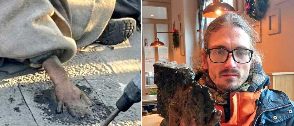 Un "ecoactivista" alem&aacute;n se peg&oacute; al asfalto y su mano qued&oacute; destruida