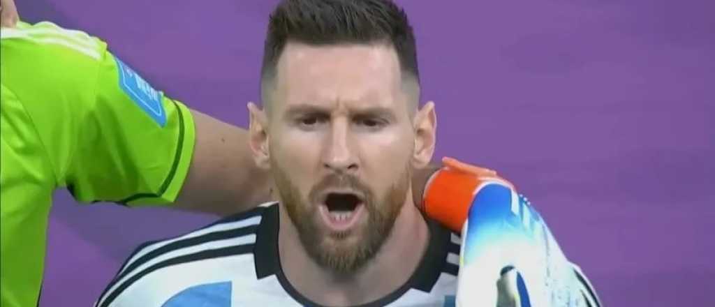 Video: con emoción, así Argentina cantó el Himno contra Croacia