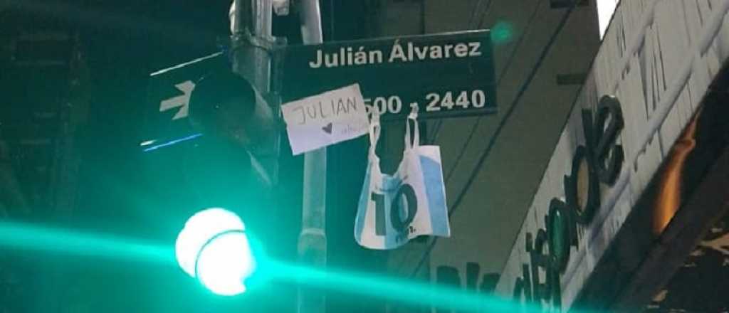 En Buenos Aires, Julián Álvarez "ya tiene su nombre" en una calle