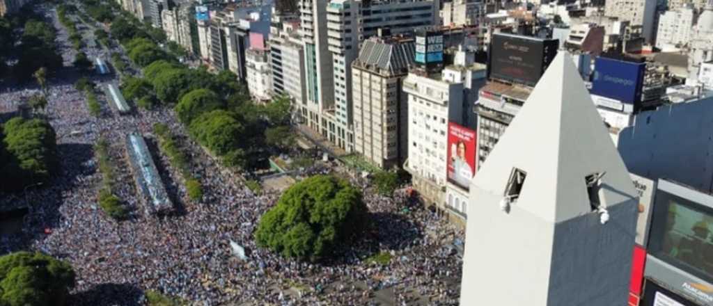 Desde un drone: las imágenes fantásticas del festejo en el Obelisco