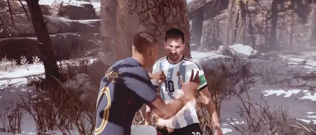 Video: Messi y Mbapp&eacute; a las pi&ntilde;as en el m&iacute;tico God of War