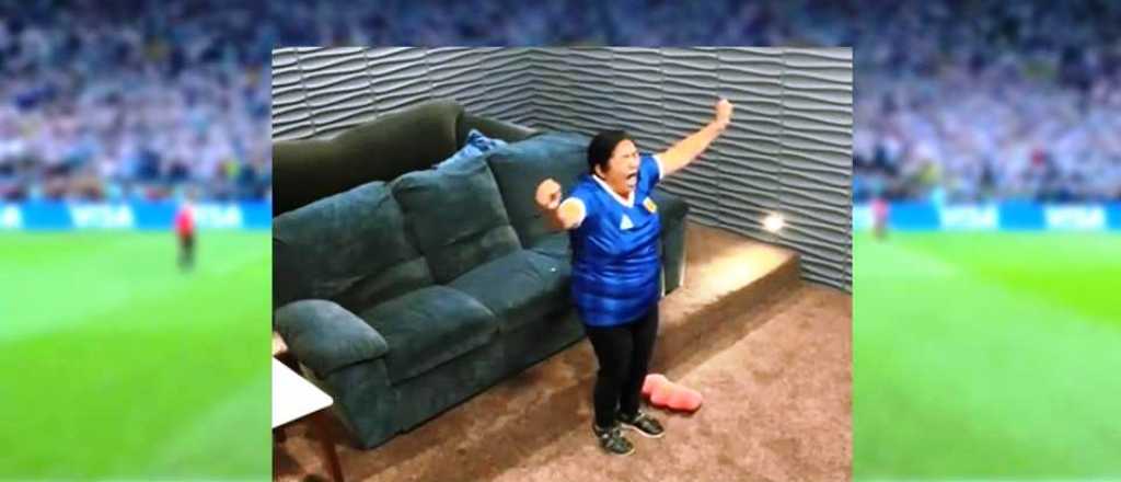 Video: espiaron el festejo de una empleada doméstica por Argentina campeón