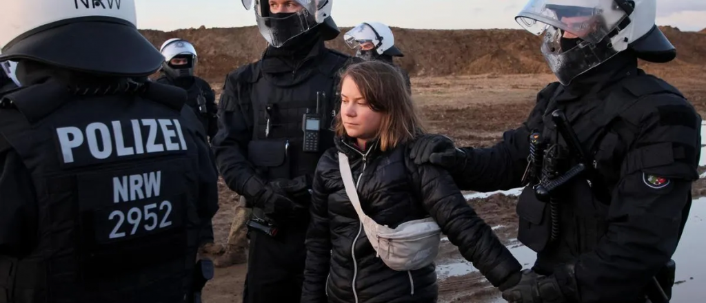 Detuvieron a Greta Thunberg en medio de una protesta en Alemania