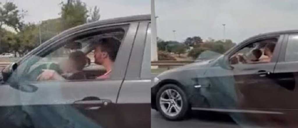 Video: un conductor llevaba a su hijo al volante a 120 k/h