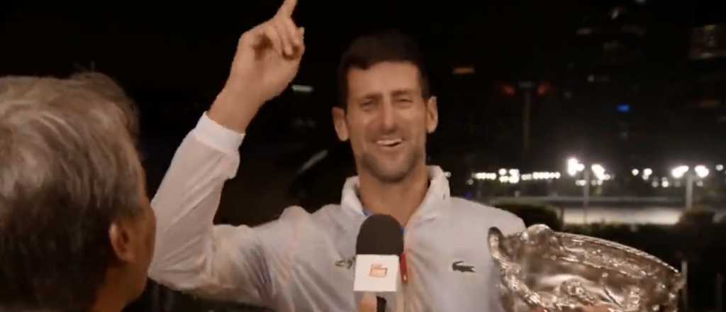 Video: Djokovic cantó "Muchachos" tras ganar Australia