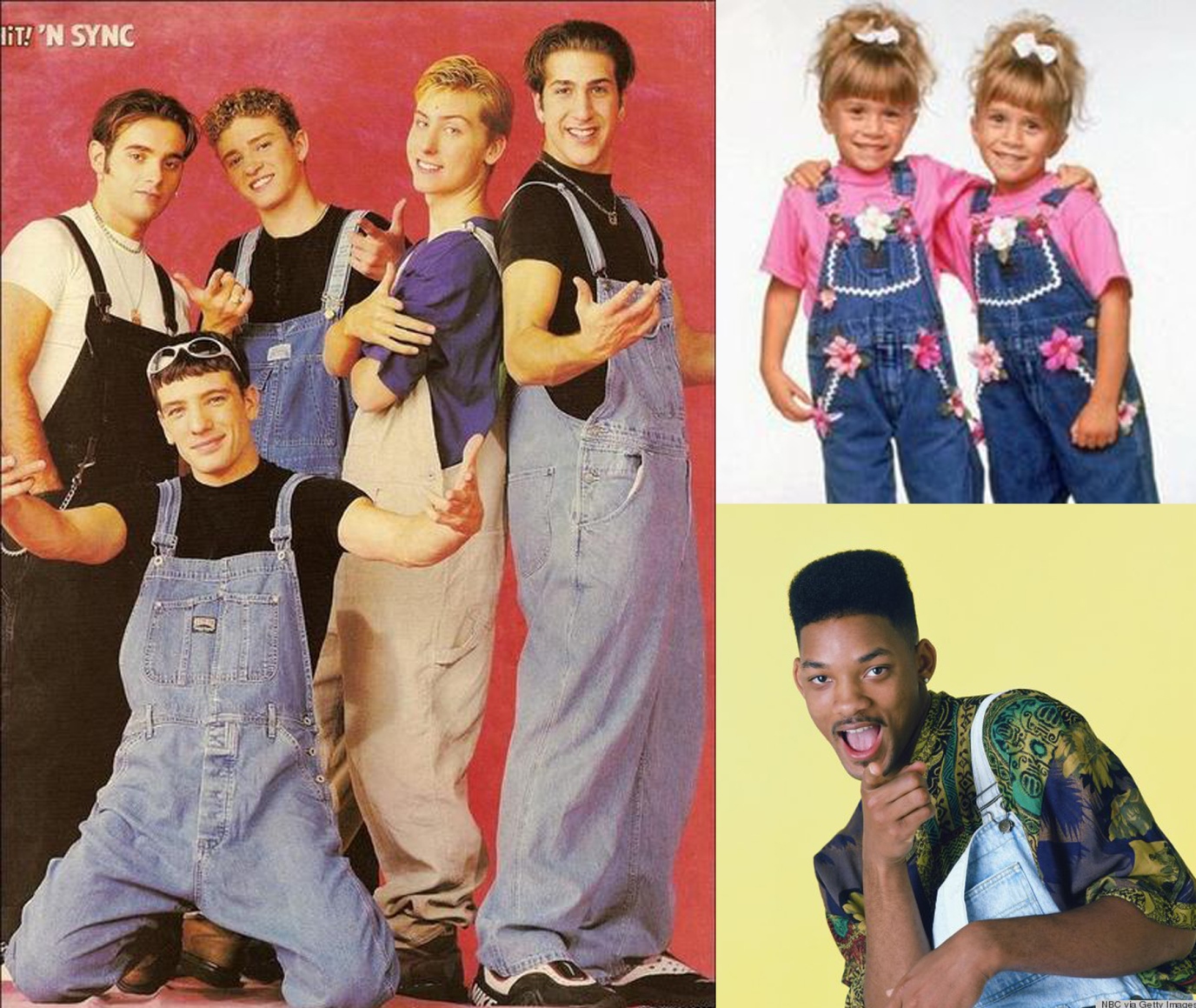 Imagen de seis prendas con estilo de los 90s