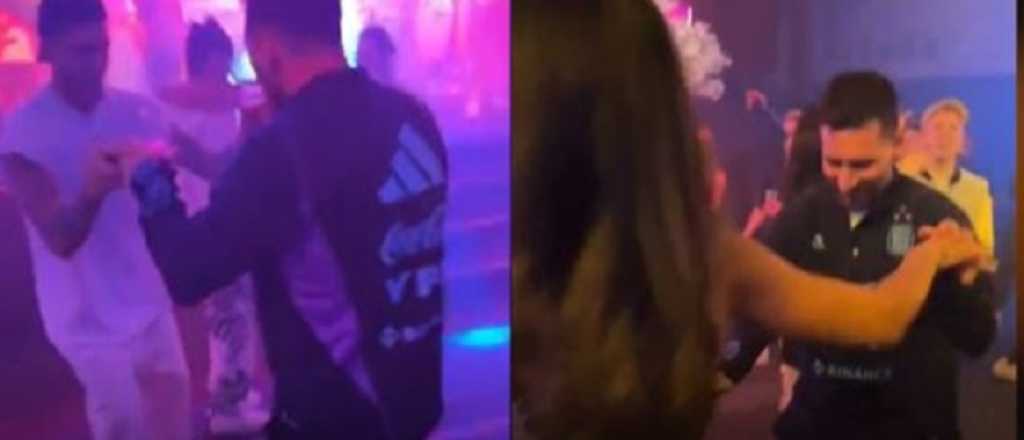 Videos: Messi "se tir&oacute; unos pasos" en la fiesta &iacute;ntima de la Scaloneta