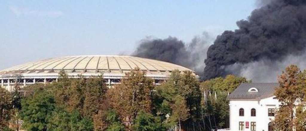 Se incendió el estadio donde se jugará la final del Mundial de Rusia