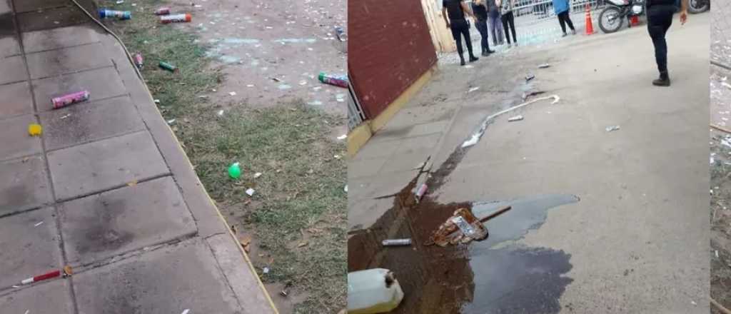 Disturbios con alumnos de colegios de Jun&iacute;n en la presentaci&oacute;n de camperas 