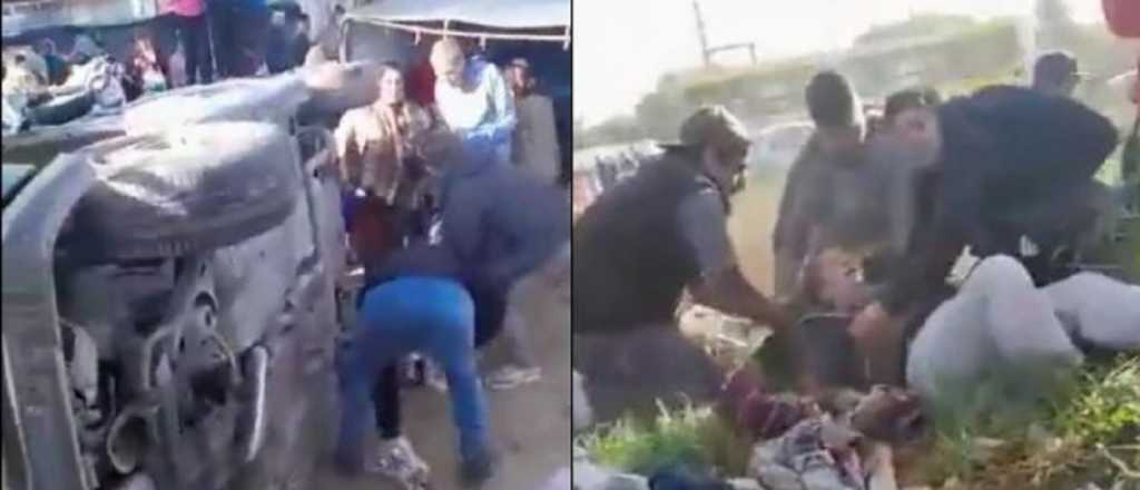 Video: un borracho atropelló a diez personas en una feria en Buenos Aires