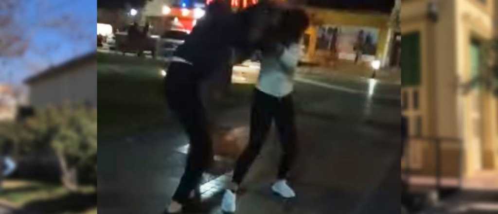 Video: dos mujeres se pelearon brutalmente en la plaza de Tupungato