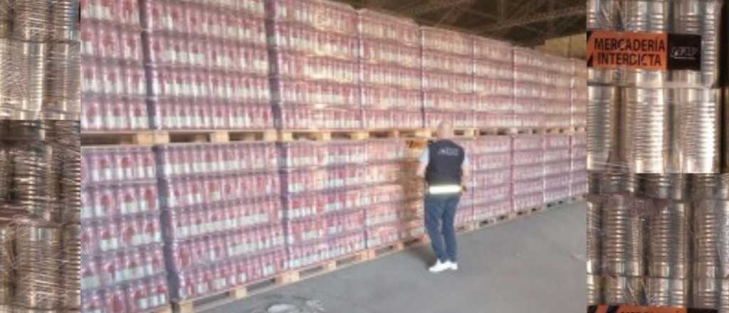 La AFIP incautó conservas en Mendoza por más de $480 millones