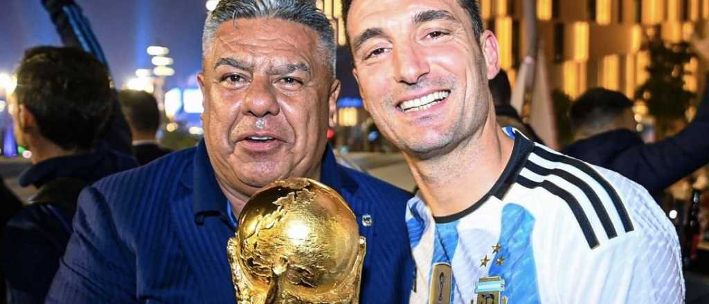 La chicana "termo" de Chiqui Tapia a Mbappé tras el título de Uruguay