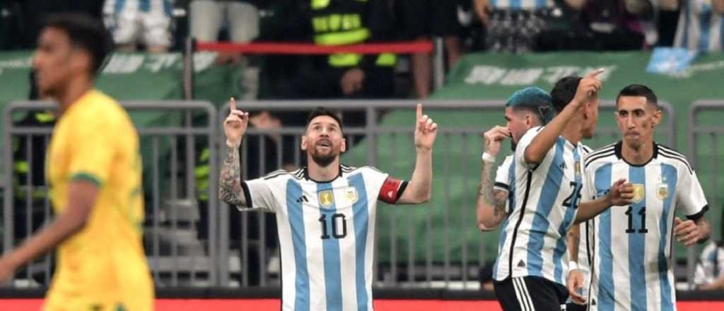 Con un Messi brillante, Argentina superó a Australia en Beijing
