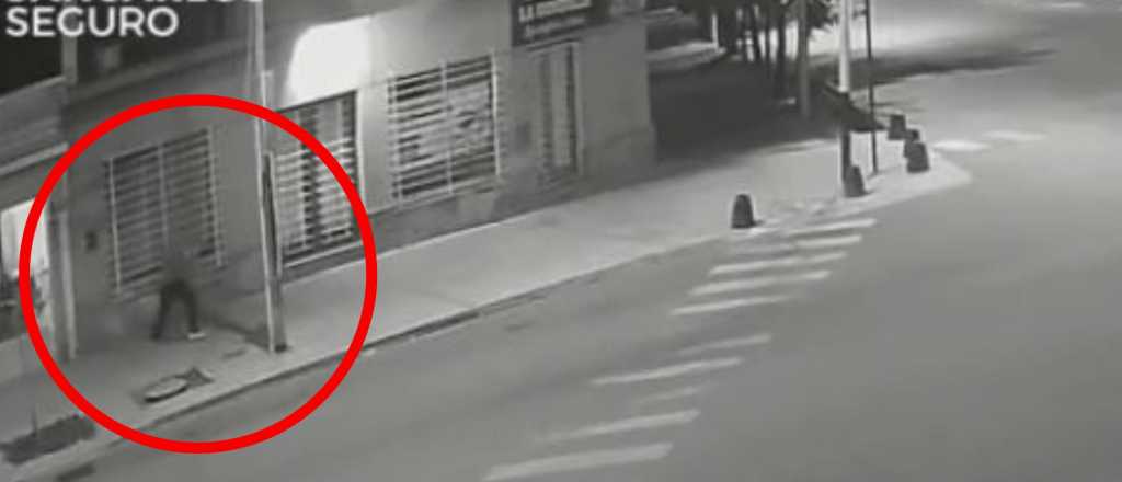 Video: un v&aacute;ndalo fue grabado infraganti en el centro de San Carlos