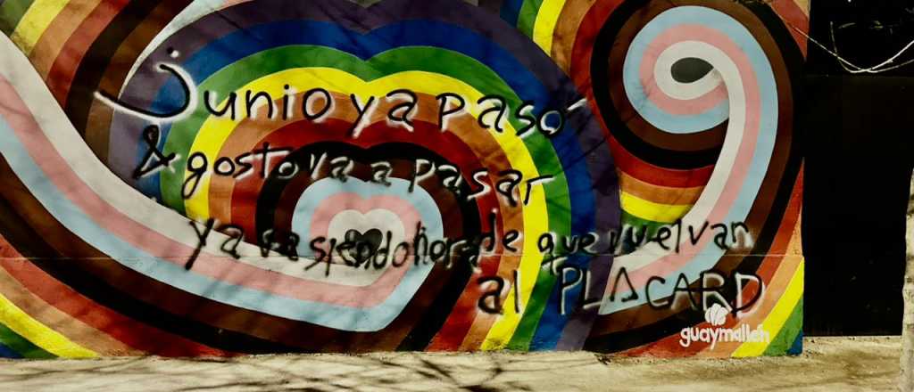 Guaymallén: vandalizaron un mural del orgullo con frases de odio