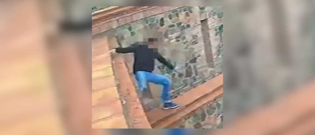 Video: así se cayó el turista brasileño en la bodega de Luján