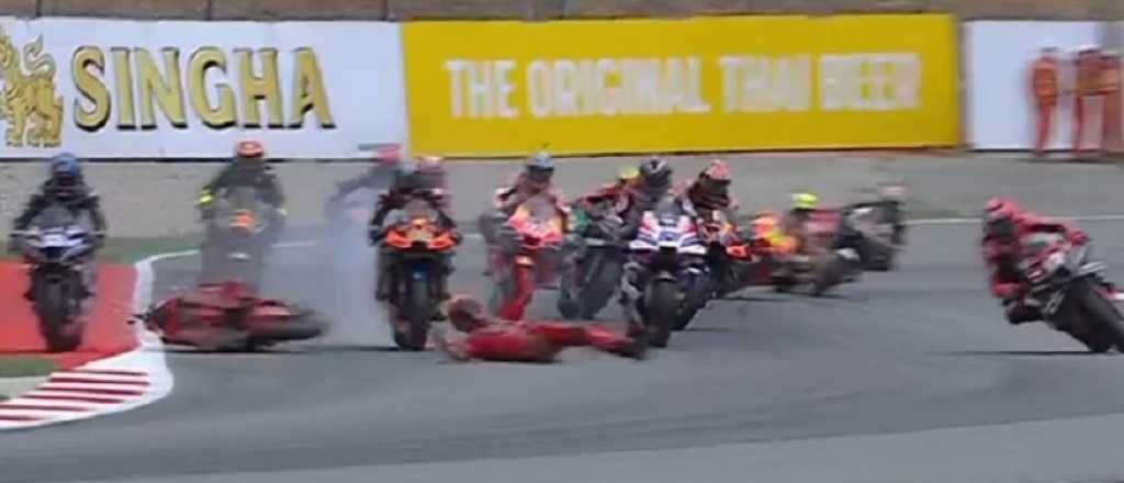 Escalofriante accidente en Moto GP: hospitalizan al líder Bagnaia