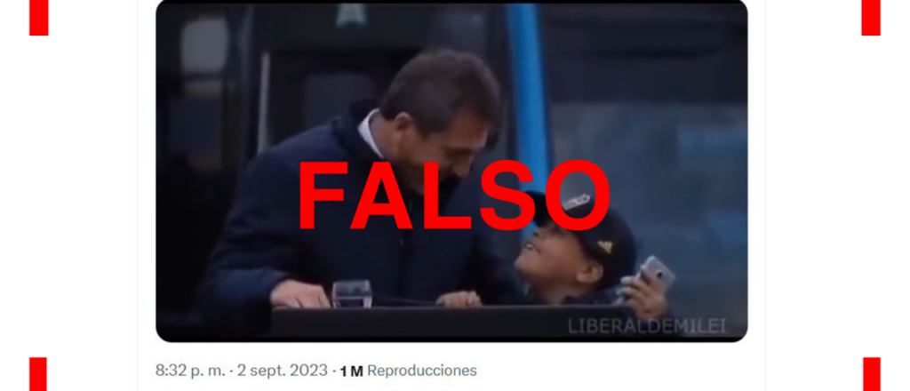 No, un niño no le dijo a Massa que votará por Milei en un acto en Rosario