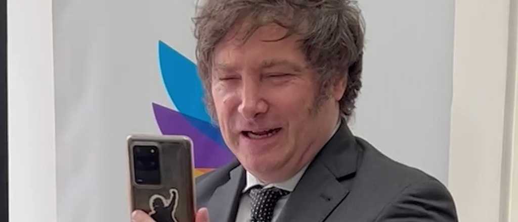 Javier Milei y su reacci&oacute;n sobre un meme suyo