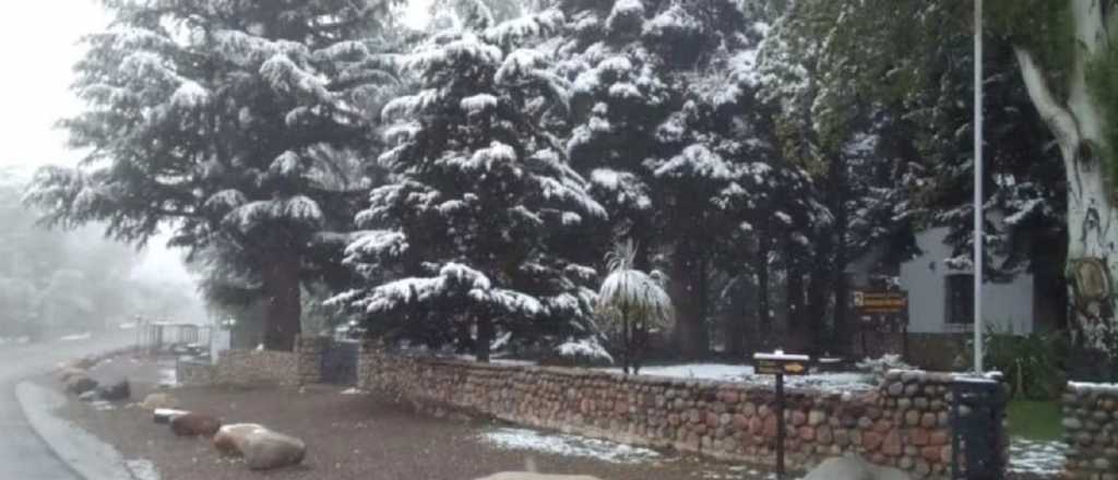 Videos y fotos: en plena primavera, nevó en el Manzano Histórico