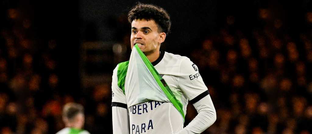 El emotivo festejo del colombiano Luis D&iacute;az para su padre secuestrado