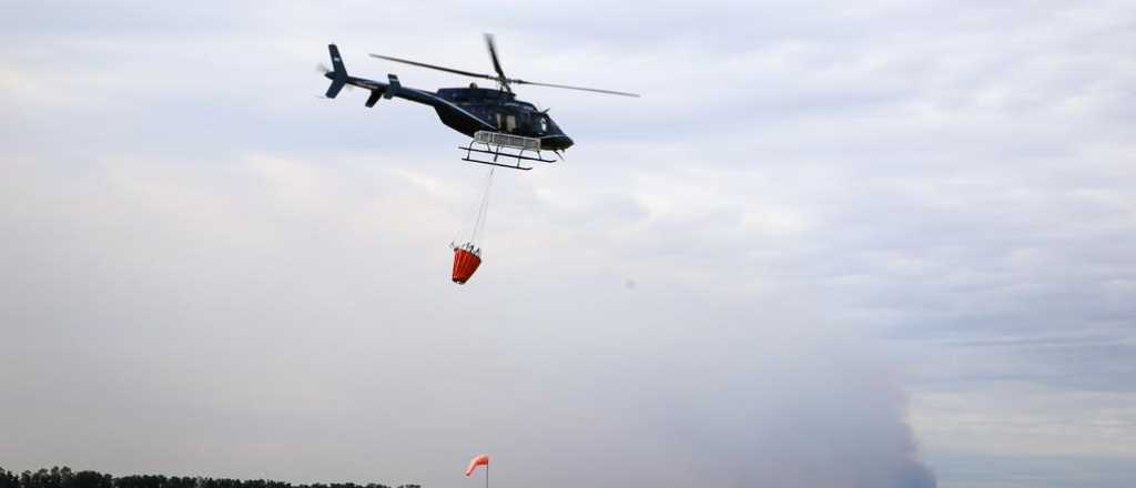 Zonda: Nación mandó a Mendoza el helicóptero para combatir incendios