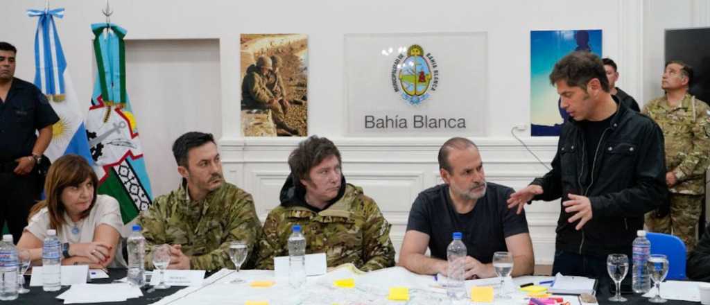 Milei se reunió con el comité de crisis por el temporal en Bahía Blanca