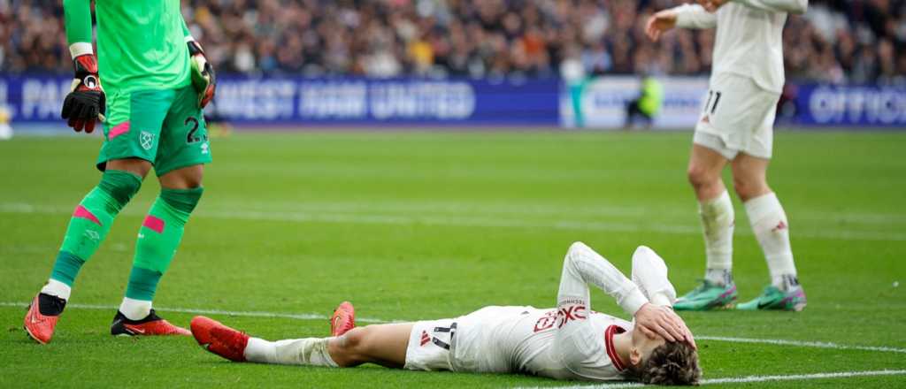 Manchester United, con Garnacho, volvió a perder en la Premier