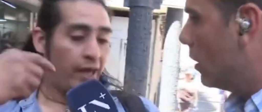 Video: agredieron a un periodista mendocino en la marcha de la CGT
