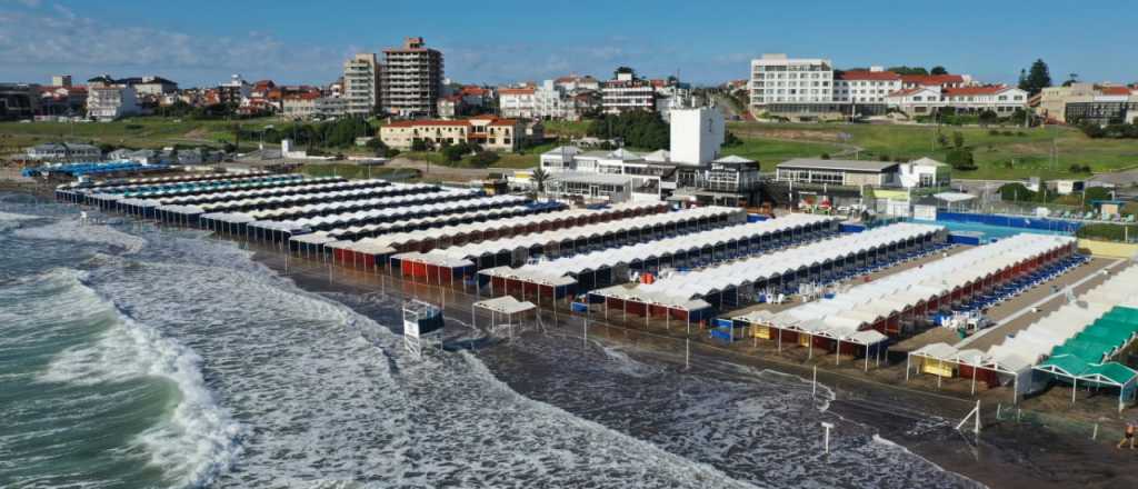 Video: gran crecida del mar en las playas de Mar del Plata