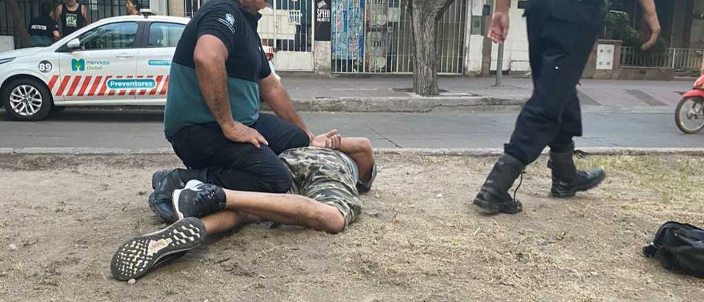 Un ladr&oacute;n de matafuegos fue detenido gracias a vecinos de la Cuarta