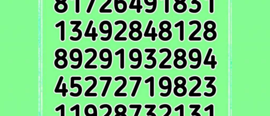 Acertijo visual: ¿podés encontrar el número 139 en solo 10 segundos?
