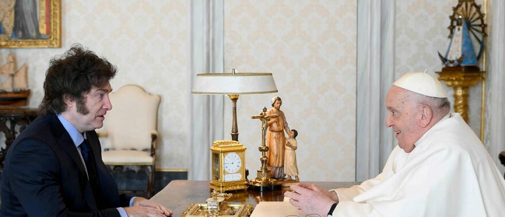 Milei se reunió más de una hora con el papa Francisco en el Vaticano