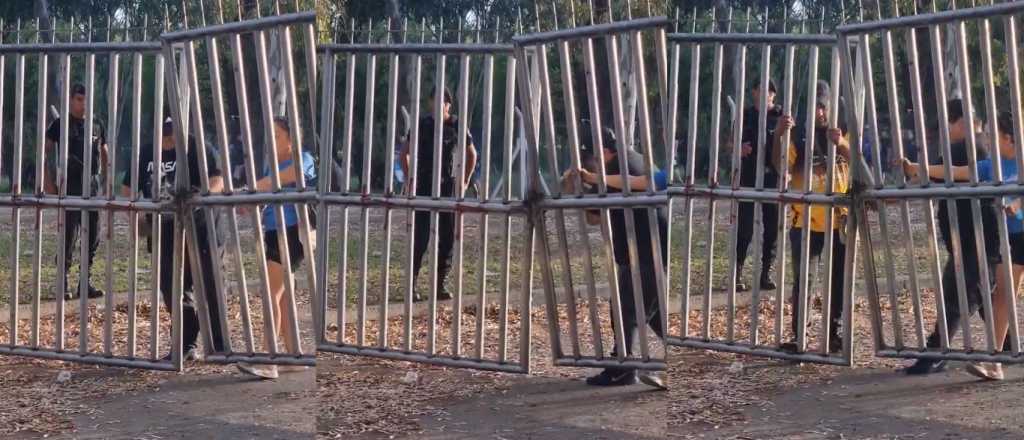 Video: ins&oacute;lita situaci&oacute;n con las llaves y el candado de la popular del Malvinas