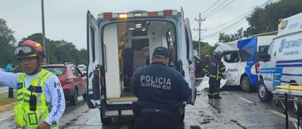 Murieron cinco argentinos en un choque frontal en México camino a Cancún