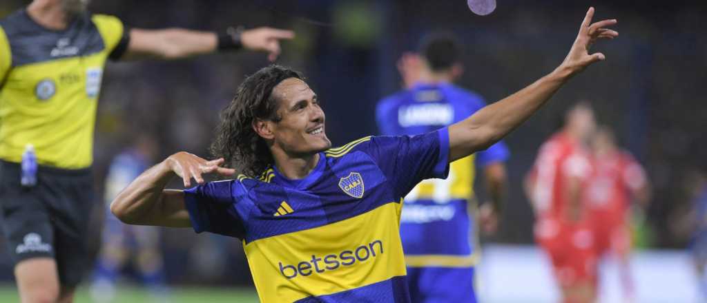 Videos: hattrick, ovaci&oacute;n y triunfo en la noche so&ntilde;ada de Cavani en Boca