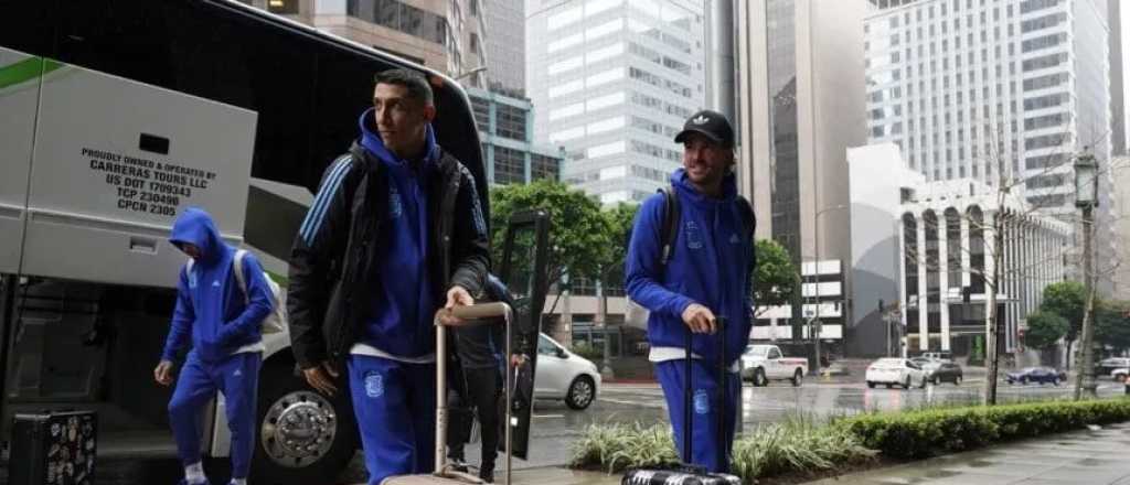Argentina llegó a Los Ángeles para preparar el duelo ante Costa Rica