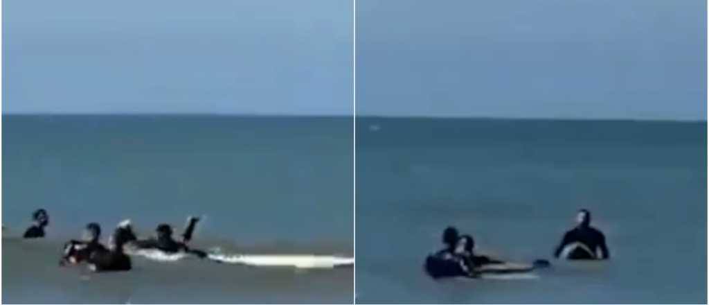 Insólito: dos surfistas se agarraron a trompadas en el medio del mar
