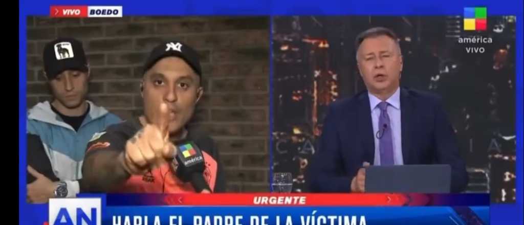 Video: fuerte discusi&oacute;n entre un periodista y el padre del joven asesinado