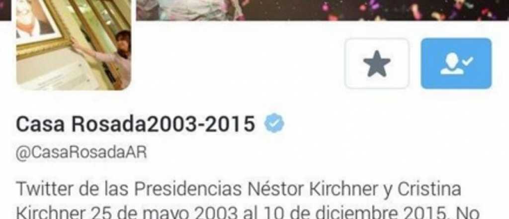 La cuenta de Twitter de la Casa Rosada ser&aacute; "no oficial" desde ma&ntilde;ana