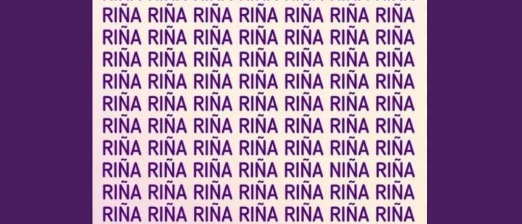 Sopa de letras: &iquest;pod&eacute;s encontrar la palabra "ni&ntilde;a"?