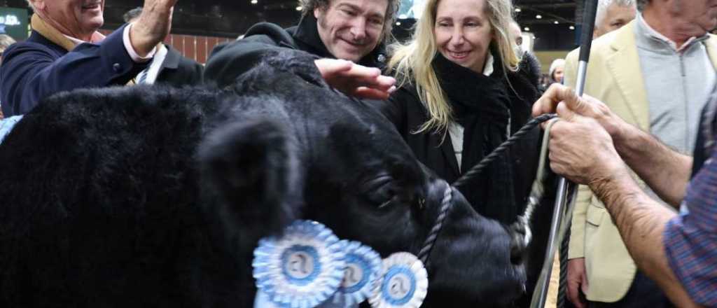 En La Rural, Milei prometi&oacute; eliminar el Impuesto Pa&iacute;s y las retenciones