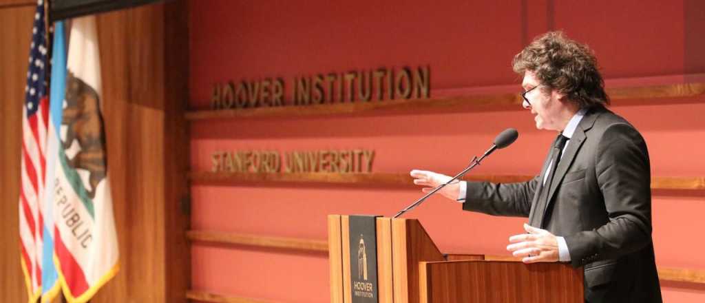 Video: Milei disert&oacute; en la Universidad de Stanford contra el socialismo