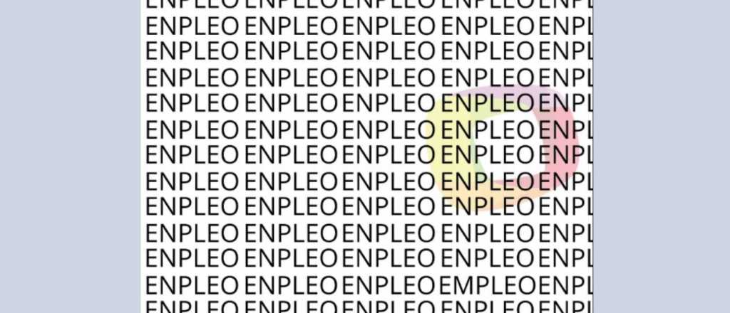 Sopa de letras: &iquest;pod&eacute;s encontrar la palabra "empleo" en 5 segundos?