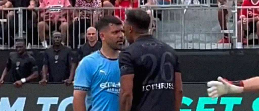 Video: el Kun debut&oacute; en el "torneo del mill&oacute;n" y casi termina a las trompadas