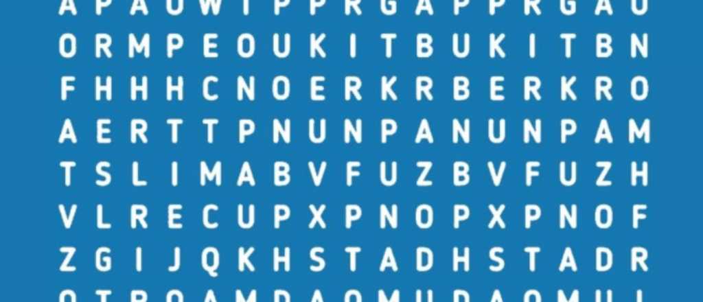 Sopa de letras: &iquest;pod&eacute;s hallar la palabra "tiempo"?