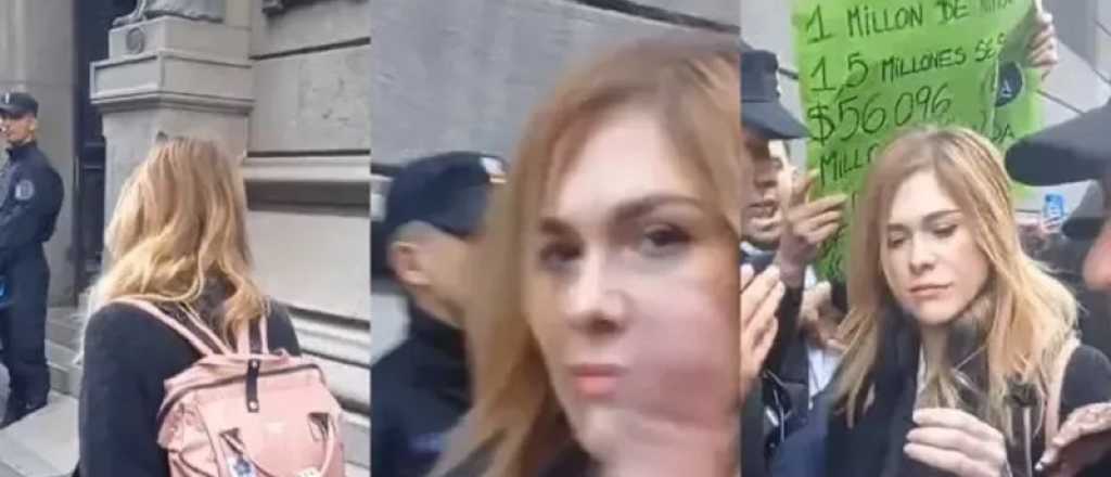 Video: Lilia Lemoine golpe&oacute; a una docente en la puerta del Congreso