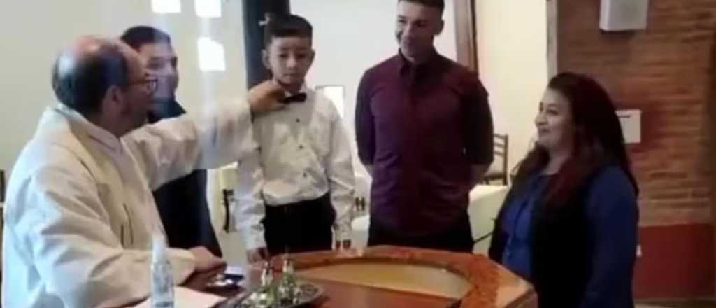 Video: la respuesta viral del nene que en su bautismo quer&iacute;a ser Messi